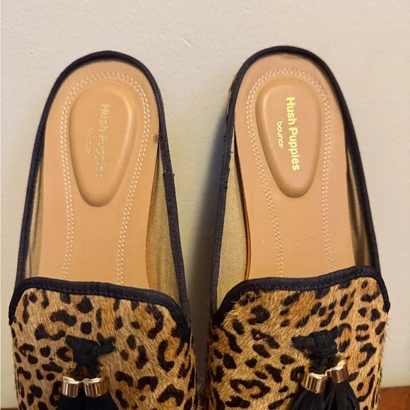 Hush Puppies Leopard Print Flats with Black Tassels - Picture 7 of 10